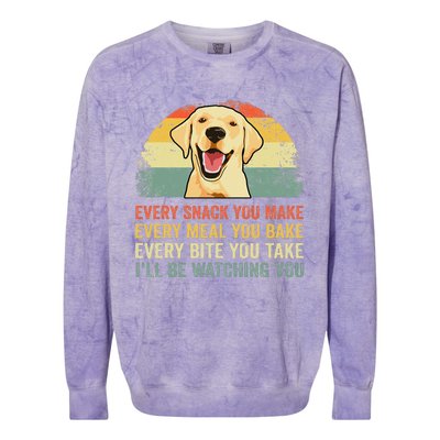 Yellow Labrador T Lab Dad Yellow Labrador Retriever Colorblast Crewneck Sweatshirt