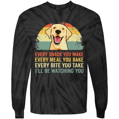 Yellow Labrador T Lab Dad Yellow Labrador Retriever Tie-Dye Long Sleeve Shirt