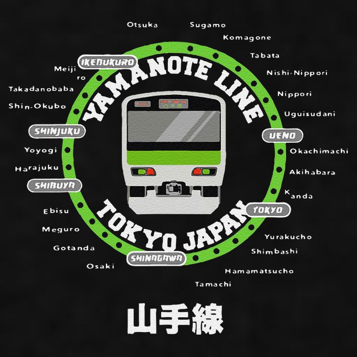 Yamanote Line Tokyo Commuter Loop Line Ladies PosiCharge Tri-Blend Wicking Tank