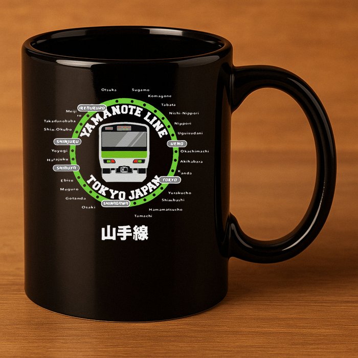 Yamanote Line Tokyo Commuter Loop Line 11oz C Handle Ceramic Mug