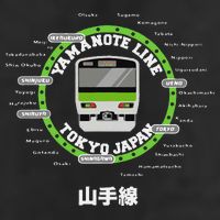 Yamanote Line Tokyo Commuter Loop Line Crop Fleece Hoodie