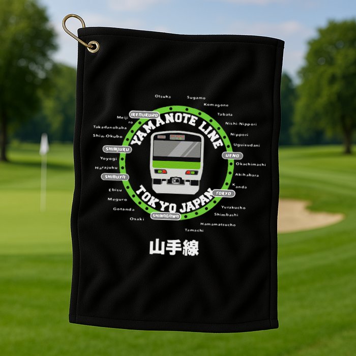 Yamanote Line Tokyo Commuter Loop Line Golf Towel