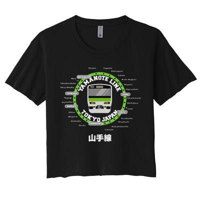 Yamanote Line Tokyo Commuter Loop Line Crop Top