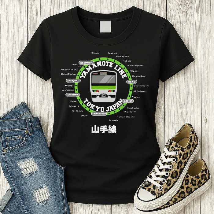 Yamanote Line Tokyo Commuter Loop Line Womens T-Shirt