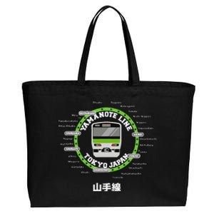 Yamanote Line Tokyo Commuter Loop Line Cotton Canvas Jumbo Tote