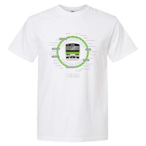 Yamanote Line Tokyo Commuter Loop Line Garment-Dyed Heavyweight T-Shirt