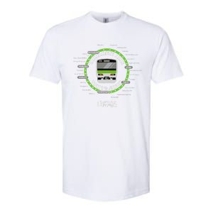 Yamanote Line Tokyo Commuter Loop Line Softstyle CVC T-Shirt