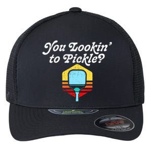 You Lookin To Pickle Pickleball Flexfit Unipanel Trucker Cap