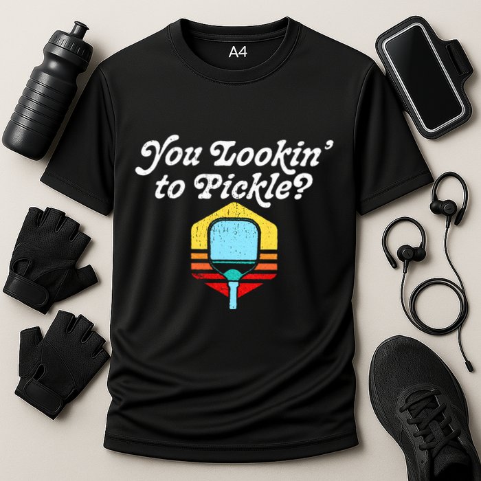 You Lookin To Pickle Pickleball Cooling Performance Crew T-Shirt
