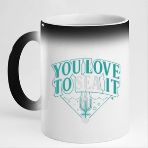 You Love To Sea It Seattle Baseball 11oz Black Color Changing Mug