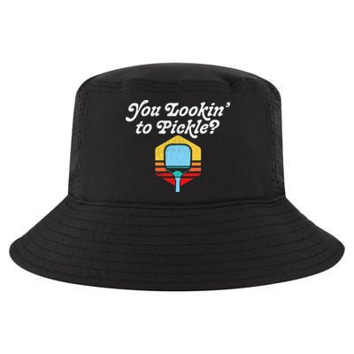 You Lookin To Pickle Pickleball Retro 80s Cool Comfort Performance Bucket Hat