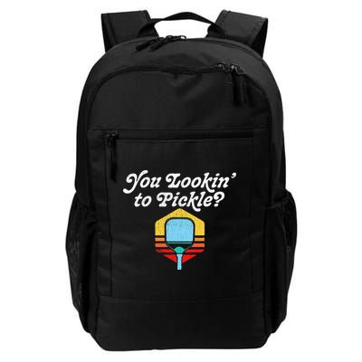You Lookin To Pickle Pickleball Retro 80s Backpack