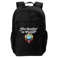 You Lookin To Pickle Pickleball Retro 80s Backpack