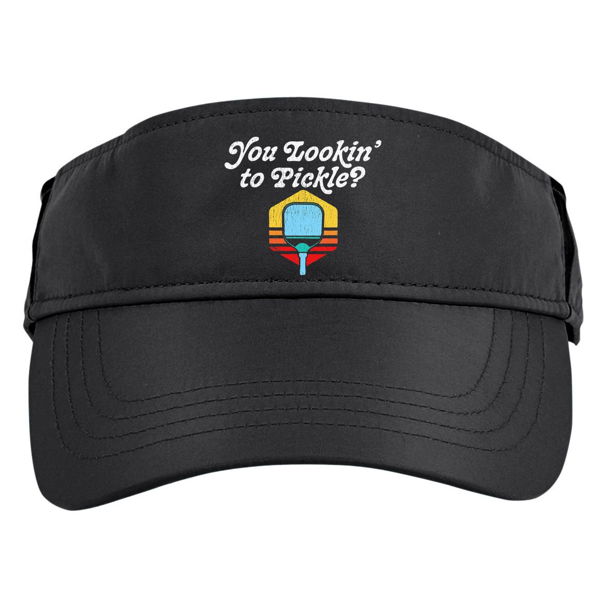You Lookin To Pickle Pickleball Retro 80s Adult Drive Performance Visor