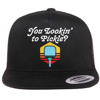 You Lookin To Pickle Pickleball Retro 80s Flatbill Hat