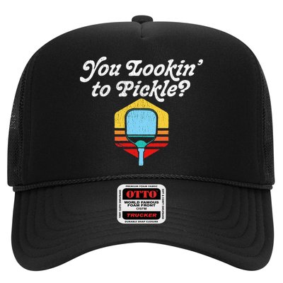 You Lookin To Pickle Pickleball Retro 80s Trucker Hat
