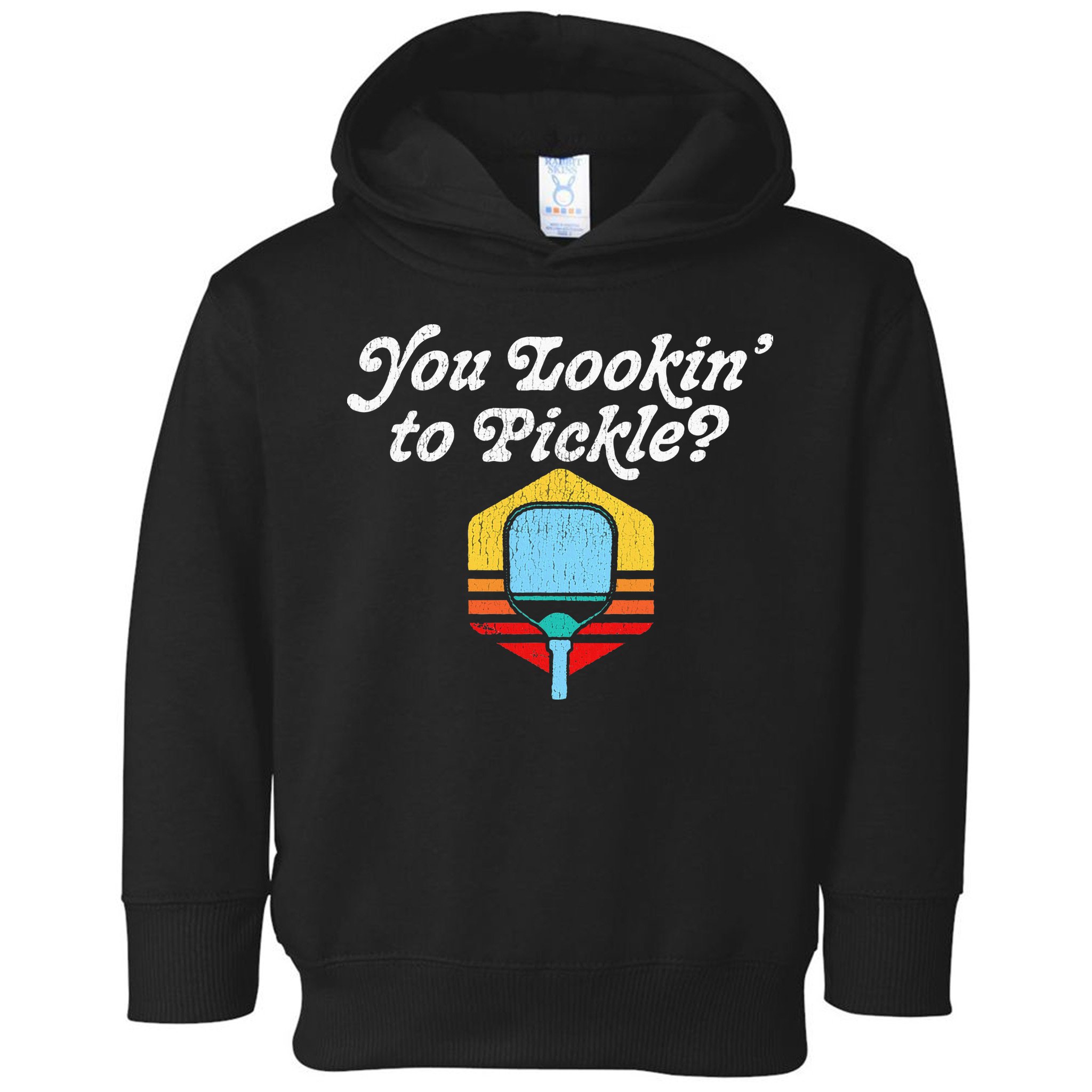 You Lookin To Pickle Pickleball Retro 80s Toddler Hoodie