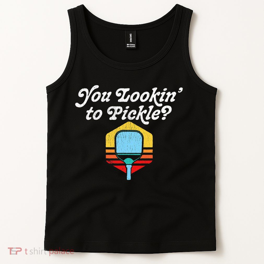 You Lookin To Pickle Pickleball Retro 80s Tank Top