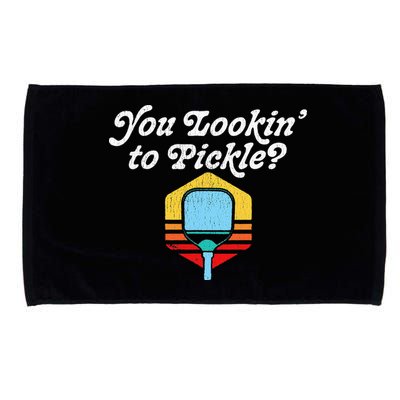 You Lookin To Pickle Pickleball Retro 80s Microfiber Hand Towel