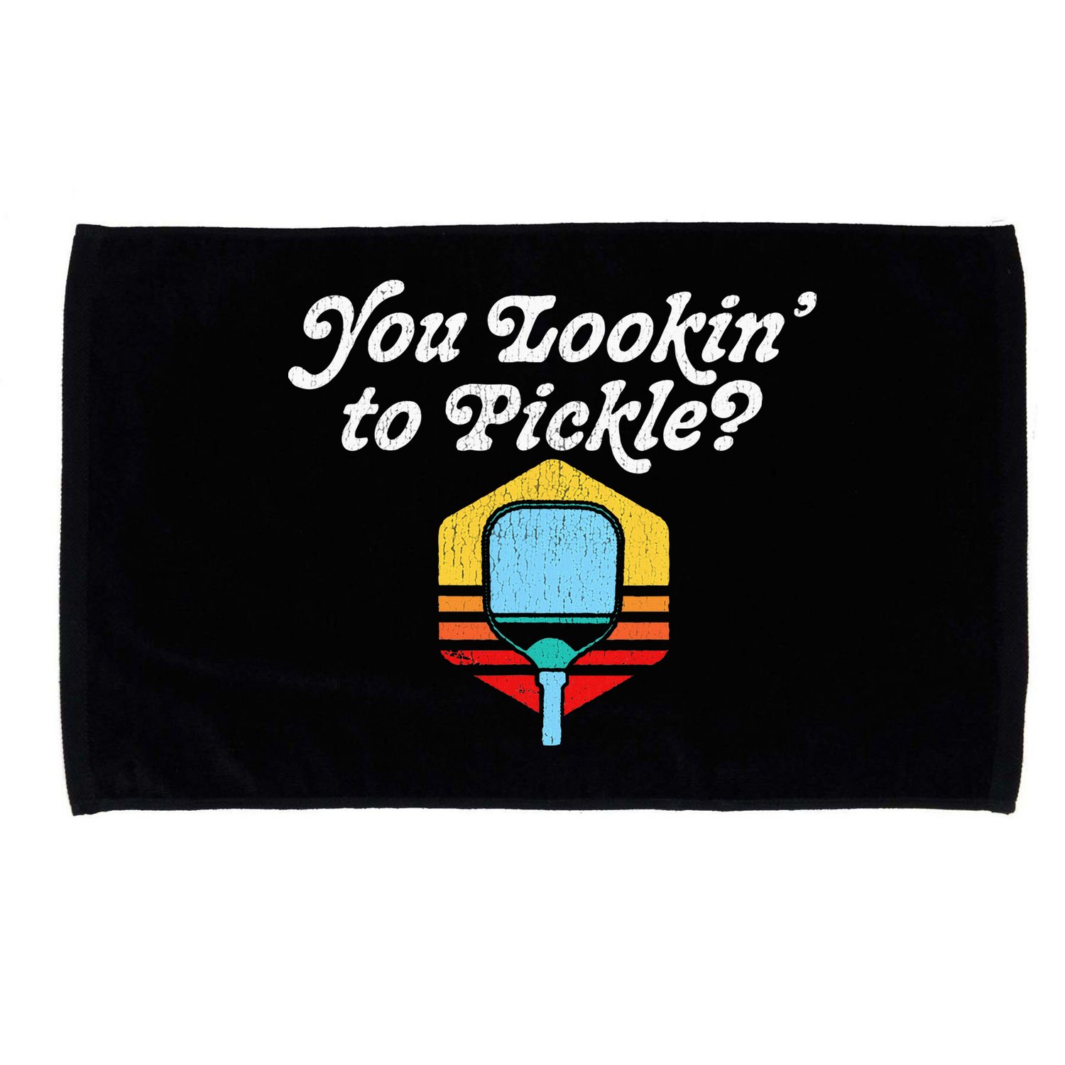 You Lookin To Pickle Pickleball Retro 80s Microfiber Hand Towel