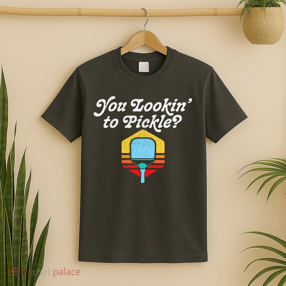 You Lookin To Pickle Pickleball Retro 80s T-Shirt