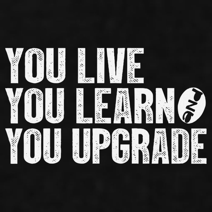You Live You Learn You Upgrade Funny Design Ladies PosiCharge Tri-Blend Wicking Tank