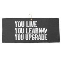 You Live You Learn You Upgrade Funny Design Large Microfiber Waffle Golf Towel