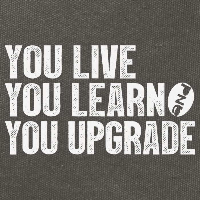 You Live You Learn You Upgrade Funny Design Cotton Canvas Backpack