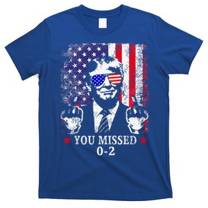 You Missed 02 Trump 2024 Political Satire American Flag T-Shirt