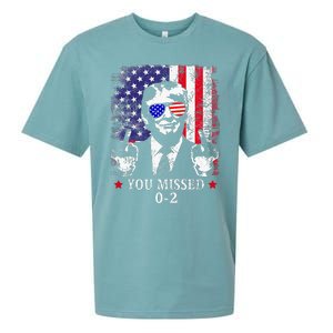 You Missed 02 Trump 2024 Political Satire American Flag Sueded Cloud Jersey T-Shirt