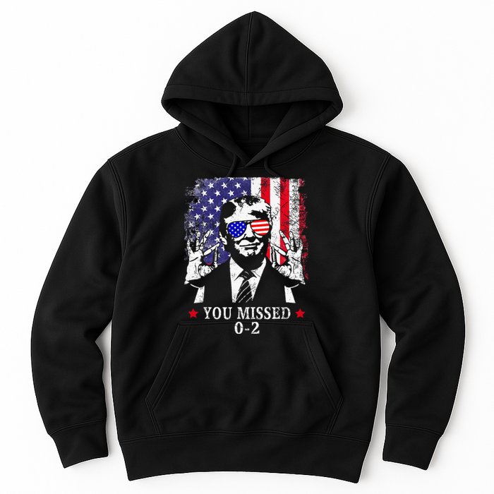 You Missed 0 2 Trump 2024 Us American Flag Hoodie