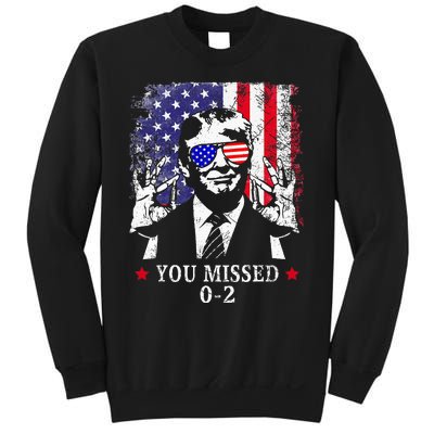 You Missed 0 2 Trump 2024 Us American Flag Sweatshirt