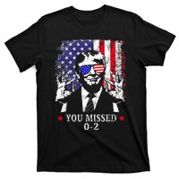 You Missed 0 2 Trump 2024 Us American Flag T-Shirt