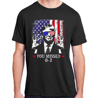 You Missed 0 2 Trump 2024 Us American Flag Adult ChromaSoft Performance T-Shirt