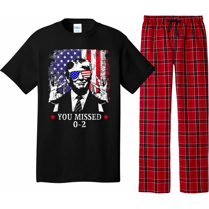 You Missed 0 2 Trump 2024 Us American Flag Pajama Set