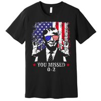 You Missed 0 2 Trump 2024 Us American Flag Premium T-Shirt