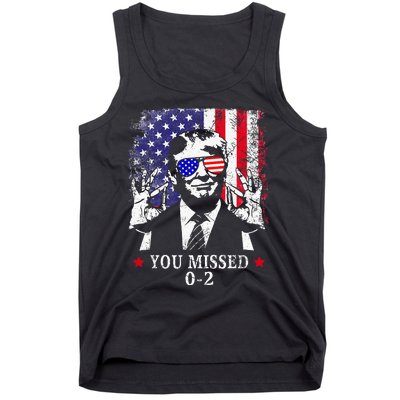 You Missed 0 2 Trump 2024 Us American Flag Tank Top