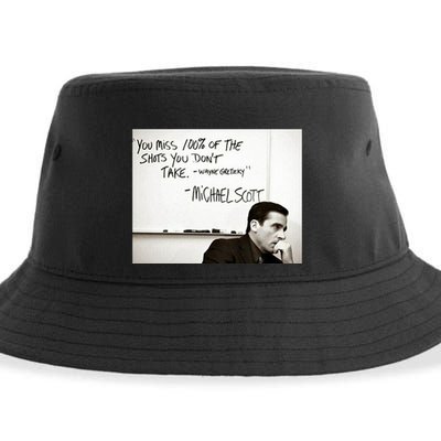 You Miss 100 Of The Shots You Don&X27;T Take. Wayne Gretzky. Michael Scott Sustainable Bucket Hat