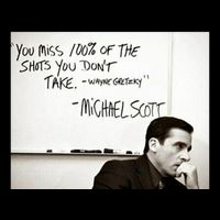 You Miss 100 Of The Shots You Don&X27;T Take. Wayne Gretzky. Michael Scott Bucket Hat