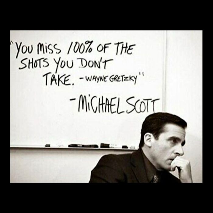 You Miss 100 Of The Shots You Don&X27;T Take. Wayne Gretzky. Michael Scott Bucket Hat