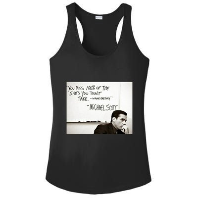 You Miss 100 Of The Shots You Don&X27;T Take. Wayne Gretzky. Michael Scott Ladies PosiCharge Competitor Racerback Tank