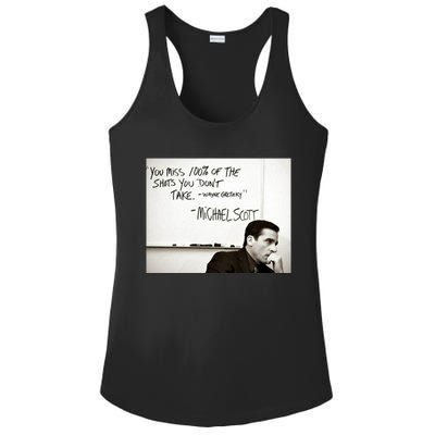 You Miss 100 Of The Shots You Don&X27;T Take. Wayne Gretzky. Michael Scott Ladies PosiCharge Competitor Racerback Tank