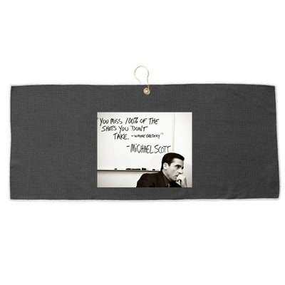 You Miss 100 Of The Shots You Don&X27;T Take. Wayne Gretzky. Michael Scott Large Microfiber Waffle Golf Towel