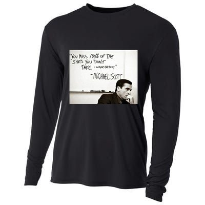 You Miss 100 Of The Shots You Don&X27;T Take. Wayne Gretzky. Michael Scott Cooling Performance Long Sleeve Crew