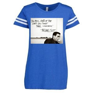 You Miss 100 Of The Shots You Don&X27;T Take. Wayne Gretzky. Michael Scott Enza Ladies Jersey Football T-Shirt