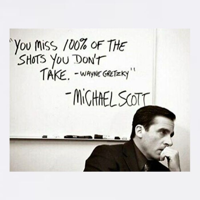 You Miss 100 Of The Shots You Don&X27;T Take. Wayne Gretzky. Michael Scott Garment-Dyed Sweatshirt