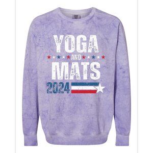 Yoga & Mats 2024 Funny Election Campaign 24 Colorblast Crewneck Sweatshirt