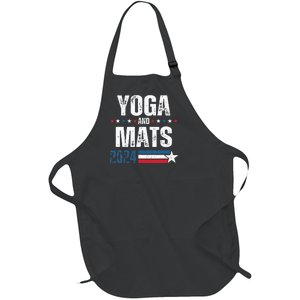 Yoga & Mats 2024 Funny Election Campaign 24 Full-Length Apron With Pockets