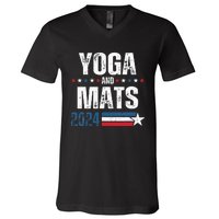 Yoga & Mats 2024 Funny Election Campaign 24 V-Neck T-Shirt