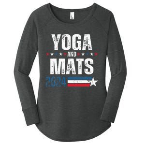 Yoga & Mats 2024 Funny Election Campaign 24 Women's Perfect Tri Tunic Long Sleeve Shirt